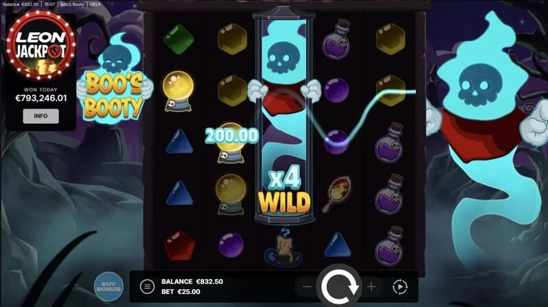 Boo's Booty - ghost-Wild s številskim množiteljem na kolutih